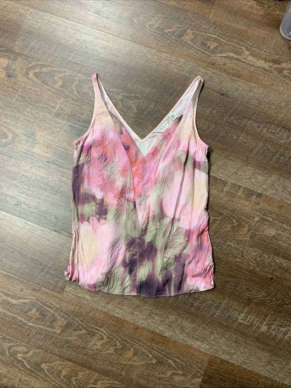 Ted Baker Pink Floral Watercolor Cami size 1